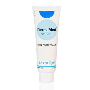 DermaMed ointment tube skin protectant medical supply on white background