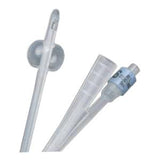 Sterile silicone Foley catheter with inflation balloon and clear tubing for medical use