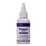 Puracyn Plus wound care solution bottle with purple label, medical supplies