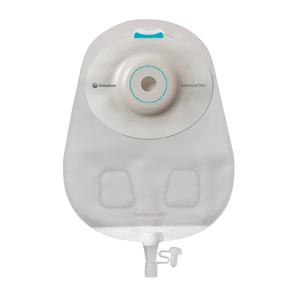 Ostomy bag with adhesive barrier and secure drainage valve for medical supply use