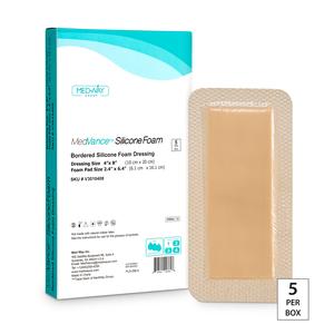 Medvance silicone foam bordered adhesive wound dressing for chronic wound care
