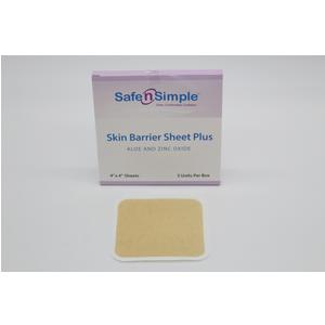 4" X 4" Skin Barrier Sheet Plus, With Aloe And Zinc Oxide