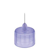 Purple medical needle cap with stainless steel needle for home healthcare supplies