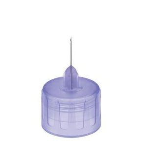 Purple medical needle cap with stainless steel needle for home healthcare supplies