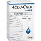 Accu-Chek Aviva control solution box for blood glucose meter testing supplies