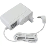 White medical device power adapter with cord and European plug
