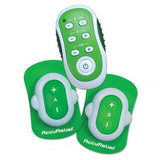 AccuRelief electronic muscle stimulator with green wireless pads and remote control