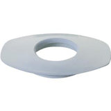 Gray medical flange or barrier ring with central opening for ostomy supplies