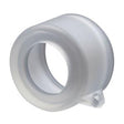 Transparent medical silicone ring, circular with smooth finish, isolated on white background