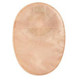 Beige ostomy pouch for medical stoma care, displayed on white background