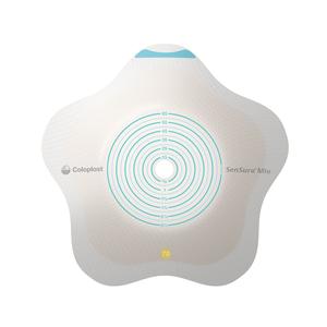 Coloplast SenSura Mio ostomy barrier with circular cutting guide, medical supply product