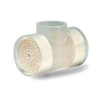 Clear plastic medical filter with mesh insert for respiratory or ventilator tubing