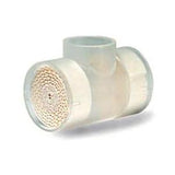Clear plastic medical filter with mesh insert for respiratory or ventilator tubing