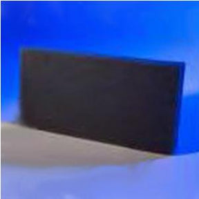 Rectangular black medical supply box on blue and white background