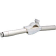 White medical tube with clamp for home care and medical supply delivery