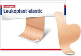 Leukoplast elastic adhesive bandage in unique shape for flexible wound care