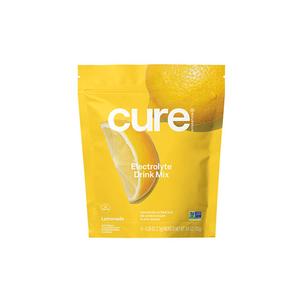 Lemon-flavored electrolyte drink mix pouch with lemon slice and yellow packaging