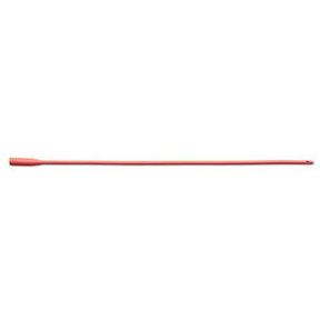 Red medical catheter, sterile single-use tube for chronic care supply needs