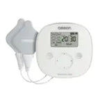 Digital TENS therapy device with display and two electrode pads for pain relief