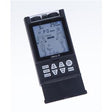 Portable TENS unit with digital display for pain relief, showing settings and control buttons