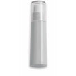 White plastic pump bottle for medical or personal care supplies on white background