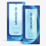 Urinox-10 urinalysis test strips box and packet, 10 parameters, home urine test kit