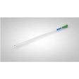 Sterile intermittent catheter with green and blue color-coded funnel for home medical use