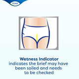 TENA Dry Comfort Incontinence Briefs, Moderate Absorbency, Unisex, Medium