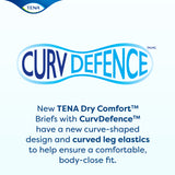 TENA Dry Comfort Incontinence Briefs, Moderate Absorbency, Unisex, Medium
