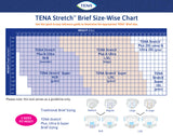 TENA Stretch Plus Incontinence Brief, Moderate Absorbency, Unisex, Large/X-Large