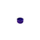 Purple medical supply cap with ribbed edges on white background