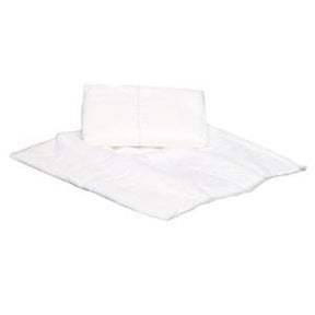 Absorbent disposable underpad and liner for incontinence care on white background