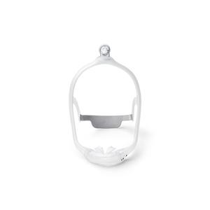Minimalist CPAP mask frame for sleep apnea therapy, shown against white background