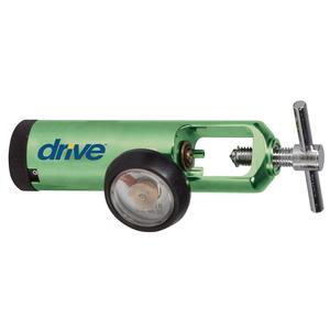 Oxygen cylinder regulator with gauge and adjustment handle for medical use