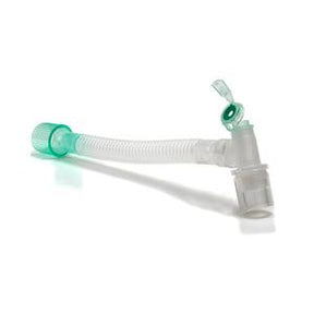 Flexible medical breathing tube with green connectors for respiratory care