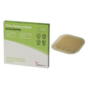 Thin hydrocolloid 4x4 inch medical dressing box with dressing pad for wound care