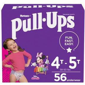 Huggies Pull-Ups training pants box, size 4T-5T, 56 underwear, Minnie Mouse theme