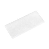 Sterile rectangular white medical gauze pad for wound care on a plain white background