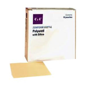 Polyurethane silicone foam dressing box and single pad, 4x4 inch wound care supply