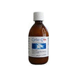 Brown Cyto-Q Max medical supplement bottle with white cap and blue label on white background.