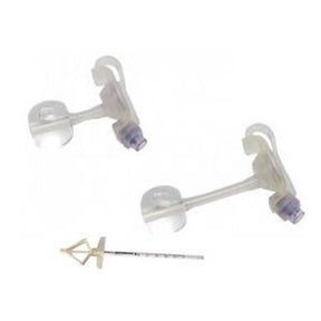 Two transparent gastrostomy tube attachments and a medical tube for enteral feeding