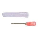 Sterile medical needle with protective cover for safe home healthcare use