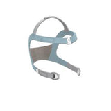 Adjustable CPAP headgear strap with mesh panel for sleep apnea mask