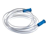 Clear oxygen supply tubing with blue connectors for home medical use