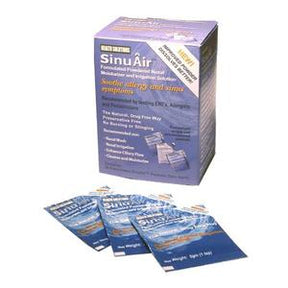 SinuAir nasal sinus relief packets and box for allergy and sinus symptom relief