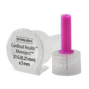 Monoject pen needle 31G 0.25mm x 5mm with pink cap for insulin injection
