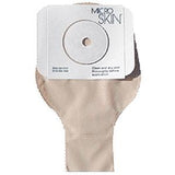 MicroSkin ostomy pouch, beige one-piece colostomy bag with adhesive barrier