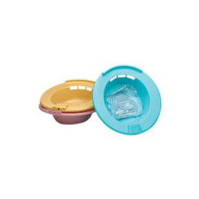 Disposable medical basins in assorted colors with clear liner, essential medical supplies