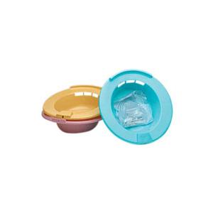 Disposable medical basins in assorted colors with clear liner, essential medical supplies