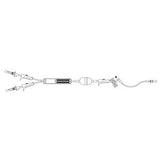 IV infusion set with multiple lines and clamps for home medical supplies
